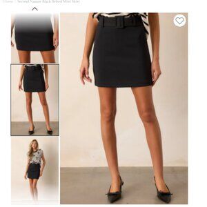 Red Dress Boutique Black Belted Mini Skirt (M)